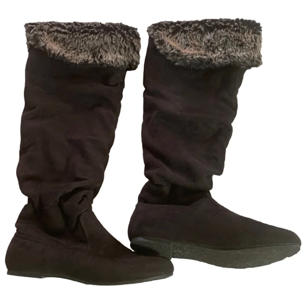 Sheiks Warm Winter Knee High Snow Boots with Stretchy Elastic Calf Size 7